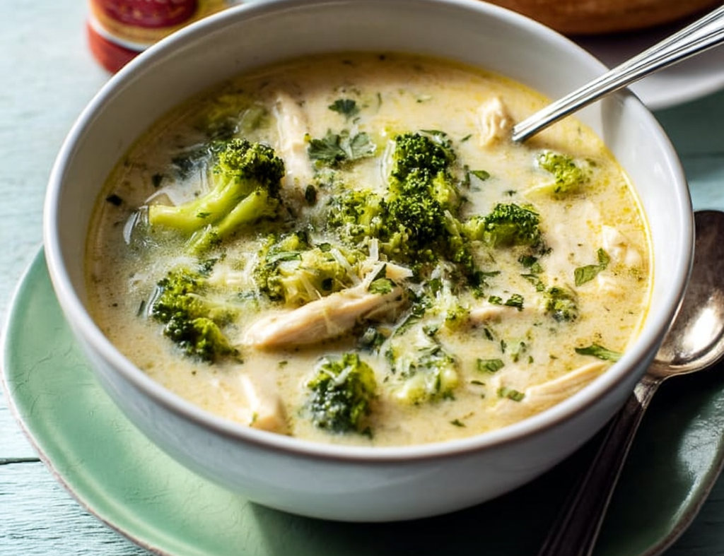 brocolli and chicken soup