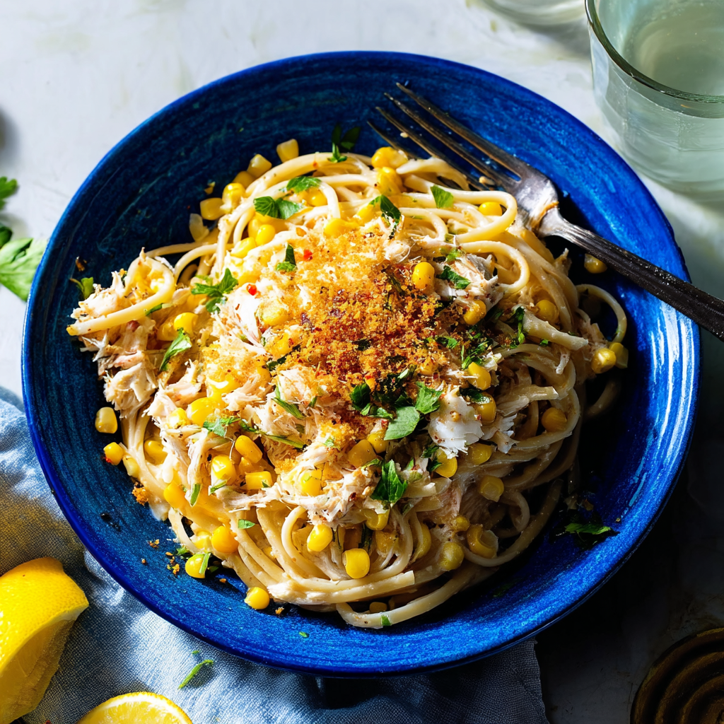 Crab And Corn Pasta