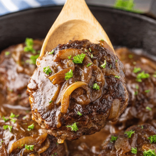 hamburger steaks with onion gravy