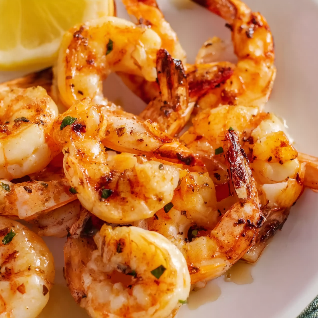 honey garlic broiled shrimp