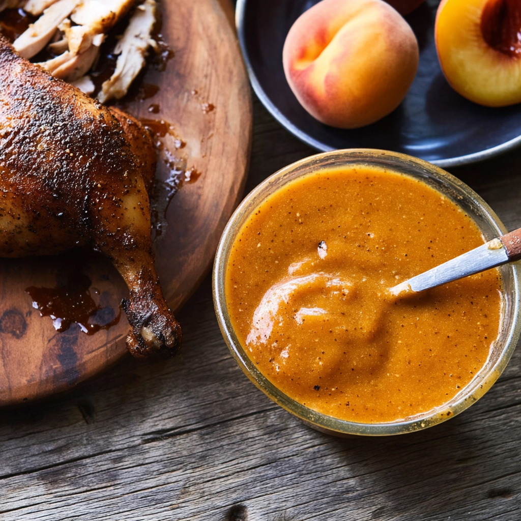 mustard peach bbq sauce