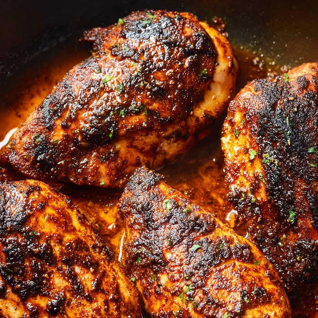 Skillet Blackened Chicken Breast