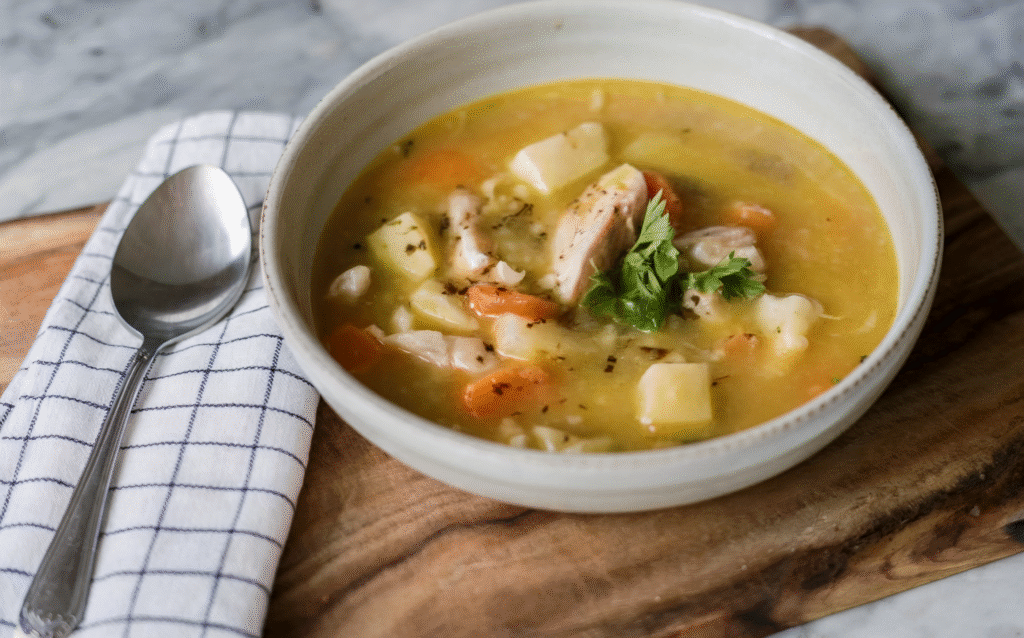 Grandma’s Chicken and Split Pea Soup