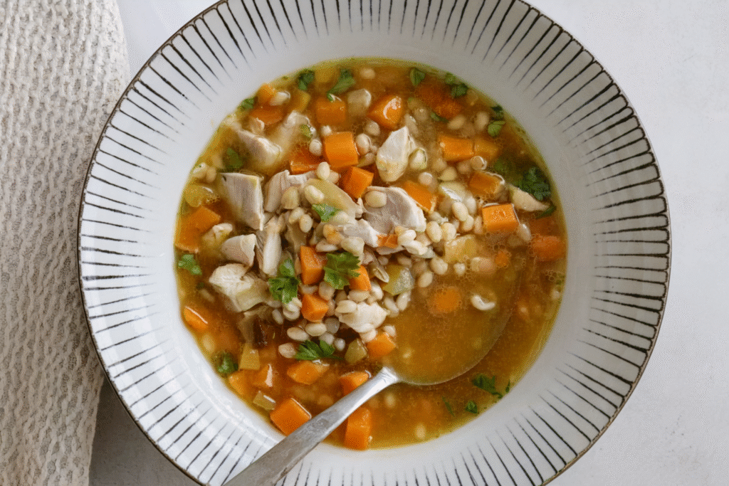 Classic Chicken Barley Soup