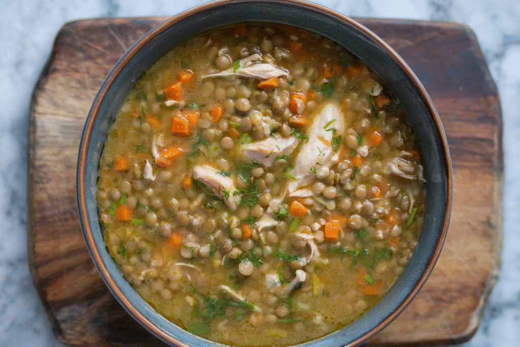 Hearty Chicken and Lentil Soup